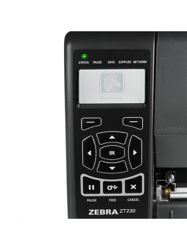 Zebra ZT230 zbliżenie na wyświetlacz