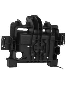 Prezentacji uchwytu RAM MOUNT z możliwością ładowania tabletów ZEBRA ET8X, otwory montażowe oraz uchwyty pod akcesoria