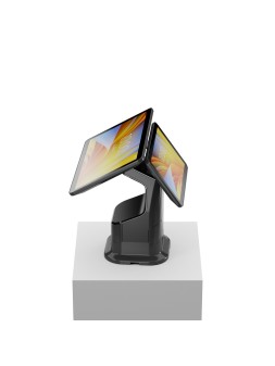 ZEBRA Terminal Kiosk KC50 przykładowa konfiguracja 2 ekrany -side view