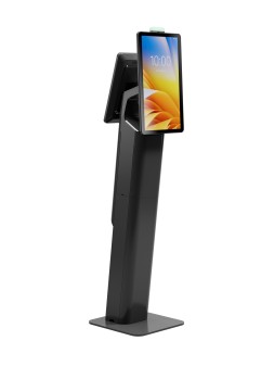 ZEBRA Terminal Kiosk KC50 przykładowa konfiguracja 2 ekrany na wysokim postumencie -side view