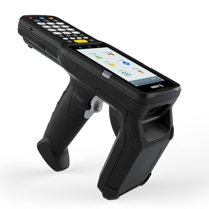 Zebra MC3300x, 2D, SR, SE4770, 10.5 cm (4''), num., Gun, RFID, BT, Wi-Fi, NFC, Android, GMS
