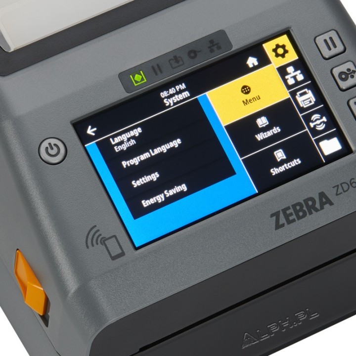 Zebra ZD621, 8 dots/mm (203 dpi), RTC, USB, USB Host, RS232, BT (BLE), Ethernet, kit (USB), grey