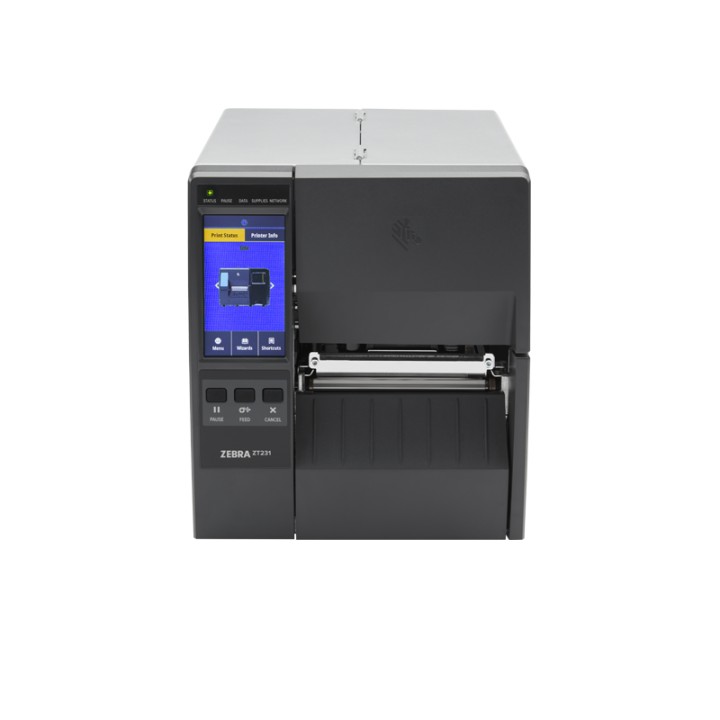 Zebra ZT231 Series, 8 dots/mm (203 dpi), display, USB, USB Host, RS232, BT (BLE), Ethernet, EPL, ZPL (ZT23142-D0E000FZ)