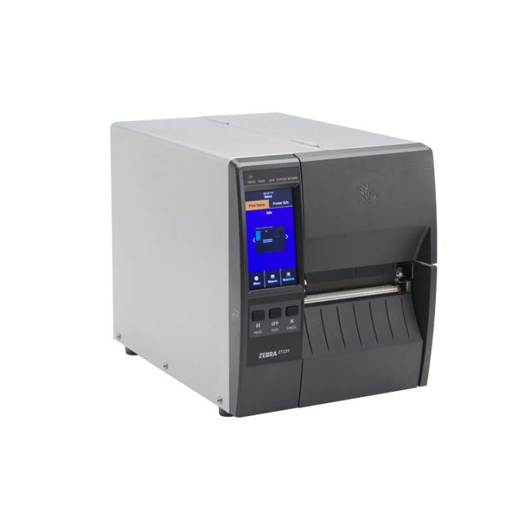 Zebra ZT231 Series, 8 dots/mm (203 dpi), display, USB, USB Host, RS232, BT (BLE), Ethernet, EPL, ZPL (ZT23142-D0E000FZ)