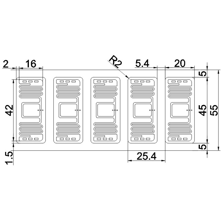 Etykieta RFID UHF OS4025 45 x 18 mm