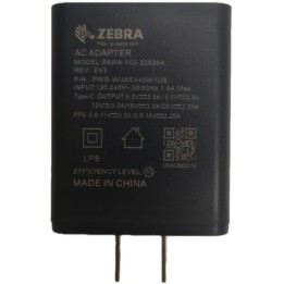 Zebra Wall Adapter, USB-C, UK