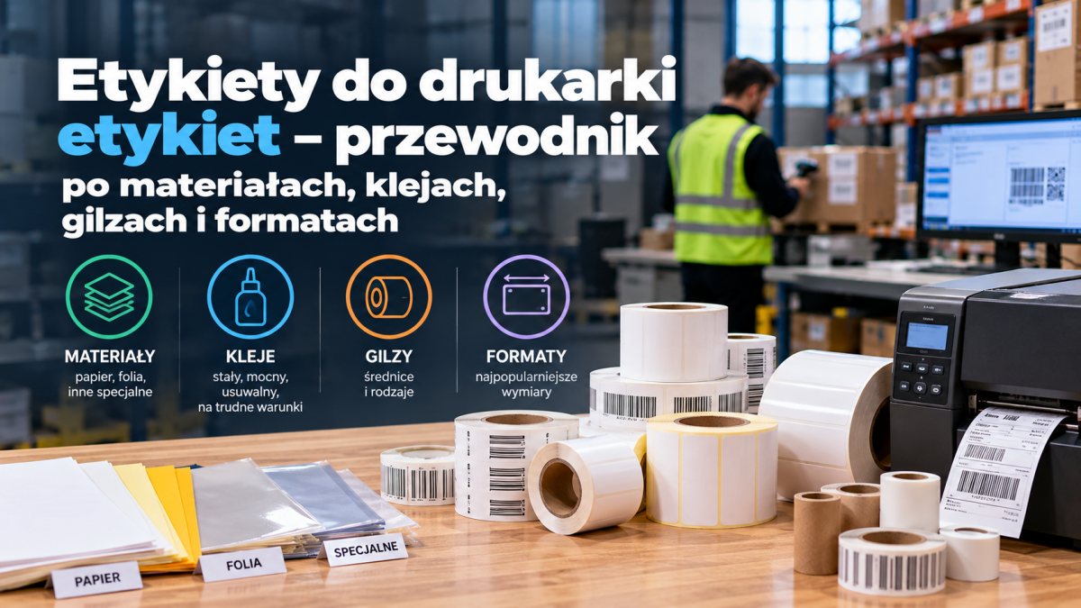 Etykiety do drukarki etykiet – przewodnik po materiałach, klejach, gilzach i formatach