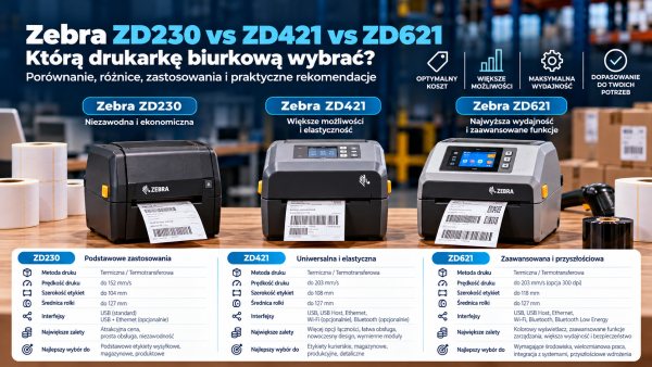 Zebra ZD230 vs ZD421 vs ZD621 – którą drukarkę biurkową wybrać?