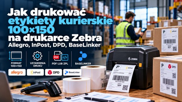 Jak drukować etykiety kurierskie 100×150 na drukarce Zebra (Allegro, InPost, DPD, BaseLinker)