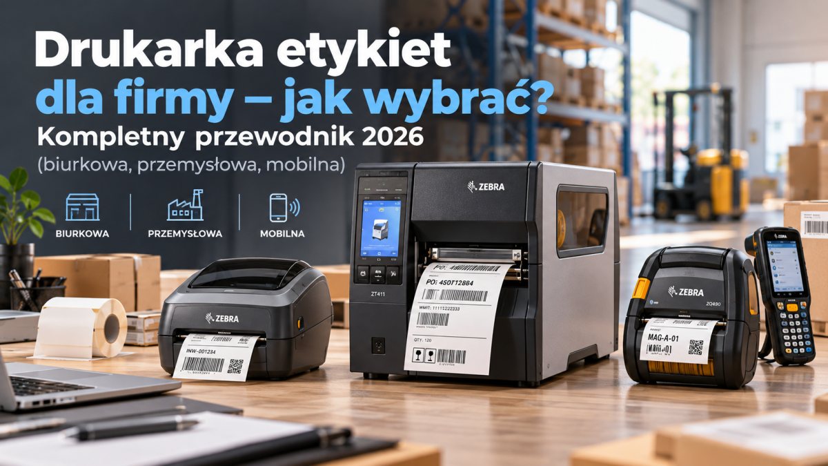 Drukarka etykiet dla firmy – jak wybrać? Kompletny przewodnik 2026 (biurkowa, przemysłowa, mobilna)