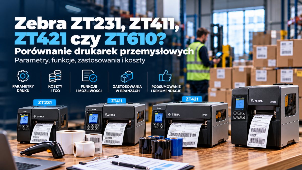 Zebra ZT231, ZT411, ZT421 czy ZT610? Porównanie drukarek przemysłowych