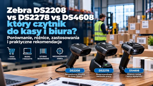 Zebra DS2208 vs DS2278 vs DS4608 – który czytnik do kasy i biura?