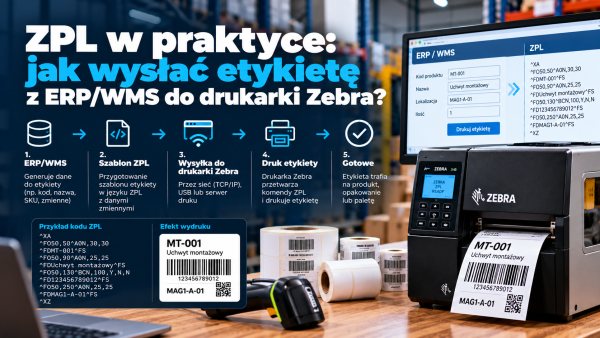 ZPL w praktyce: jak wysłać etykietę z ERP/WMS do drukarki Zebra