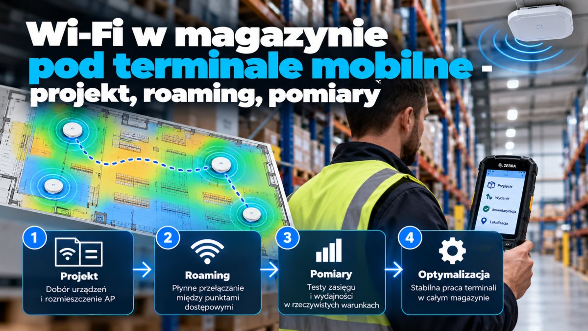 Wi-Fi w magazynie pod terminale mobilne – projekt, roaming, pomiary
